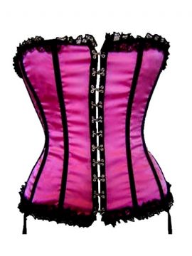 Jacquard Strapless Corset, Pink